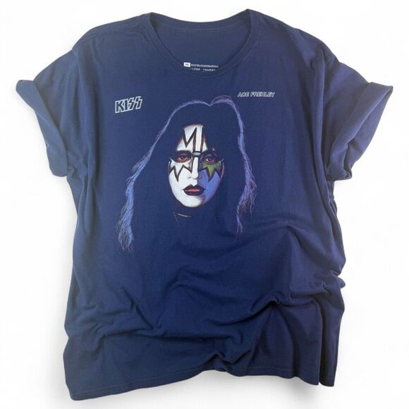 Kiss Other - kiss ace frehley graphic t shirt blue band tee 2xl rock music merch